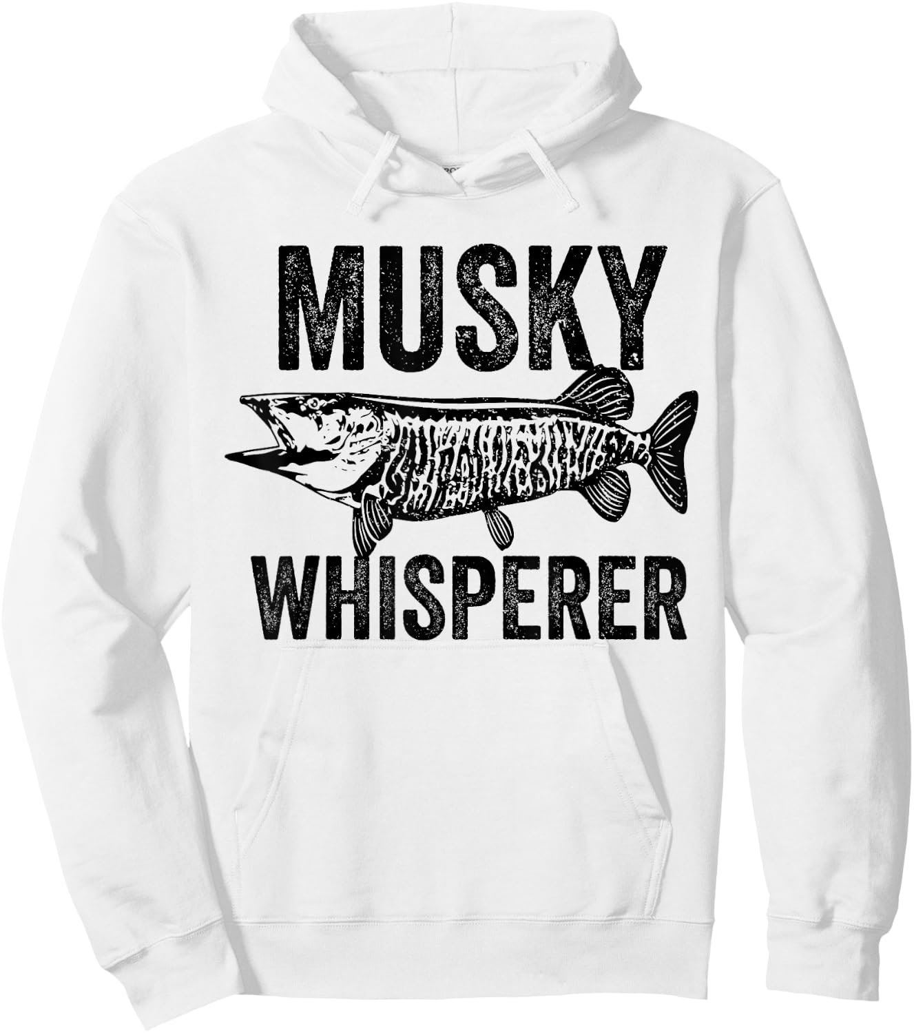Musky Fisherman Gift | Muskie Whisperer, Canadian Fishing Hoodie - Hoodie | White