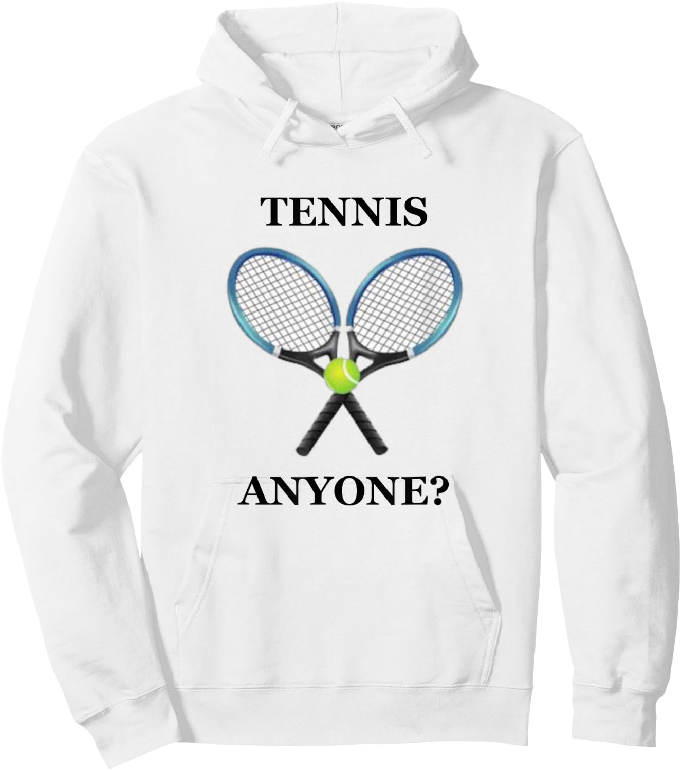 Tennis Anyone T Shirt Hoodie - Hoodie | White