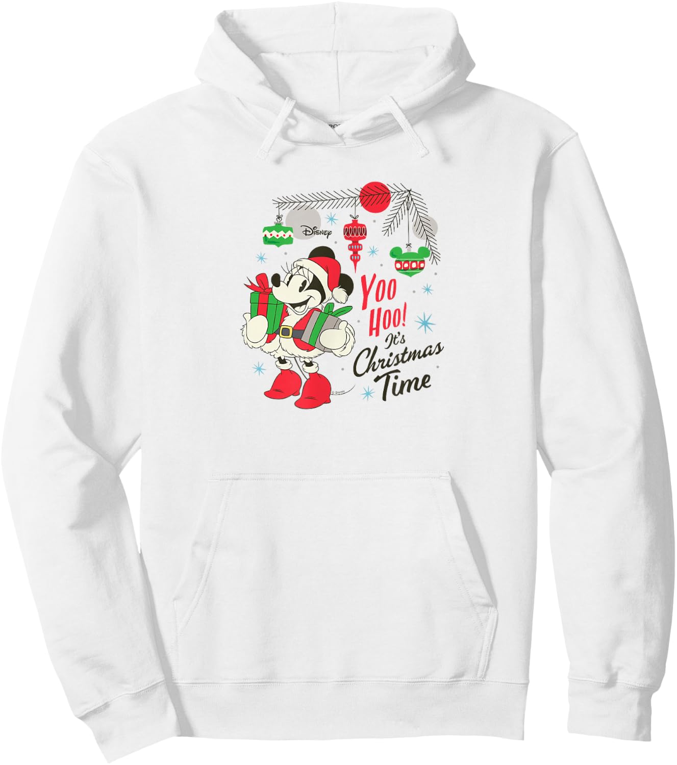 Disney - Minnie Santa Yoo Hoo It's Christmas Time Hoodie - Hoodie | White