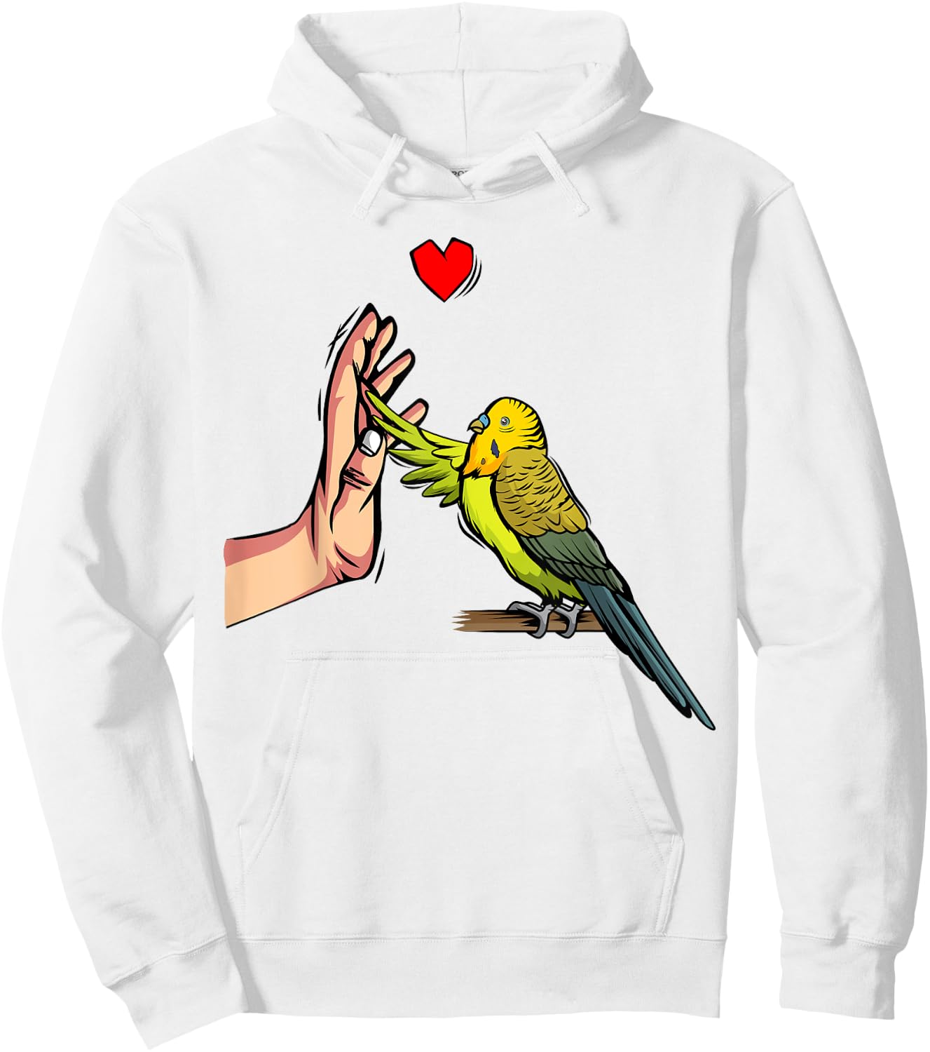 Budgie Love Parakeet Budgerigar Gift Hoodie - Hoodie | White