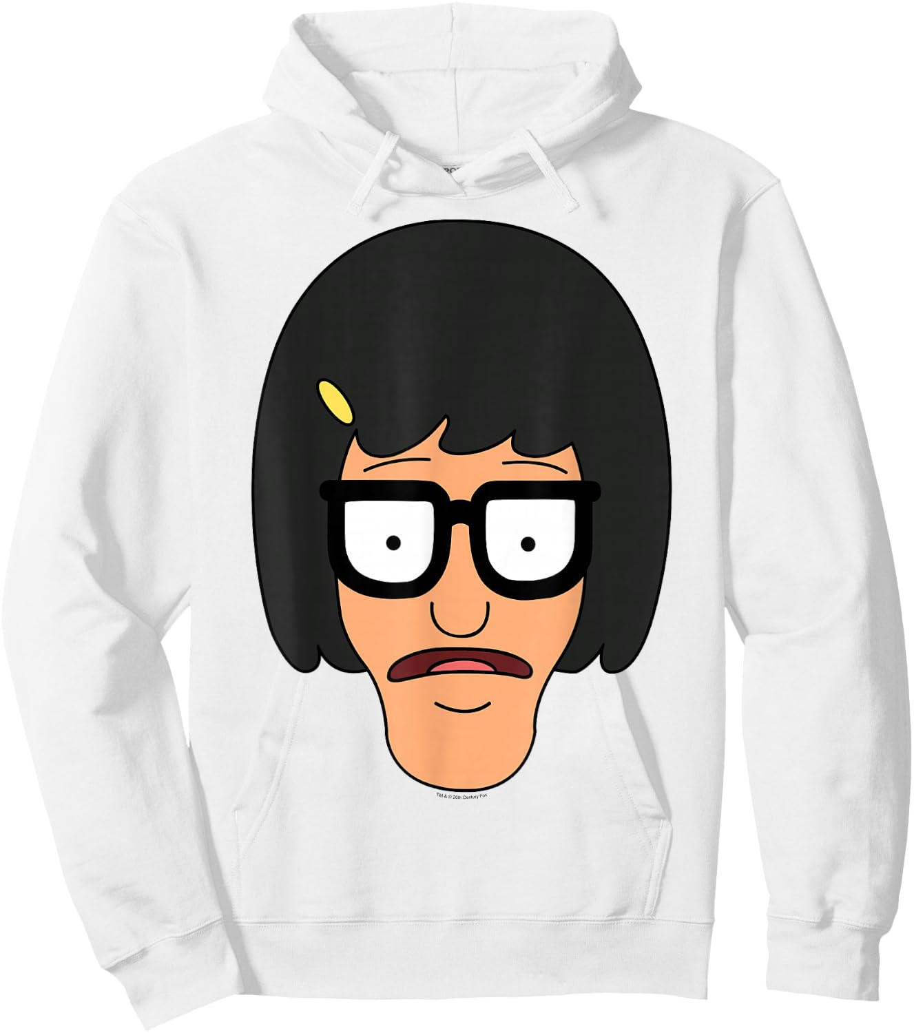 Bob's Burgers Tina Big Face Hoodie - Hoodie | White