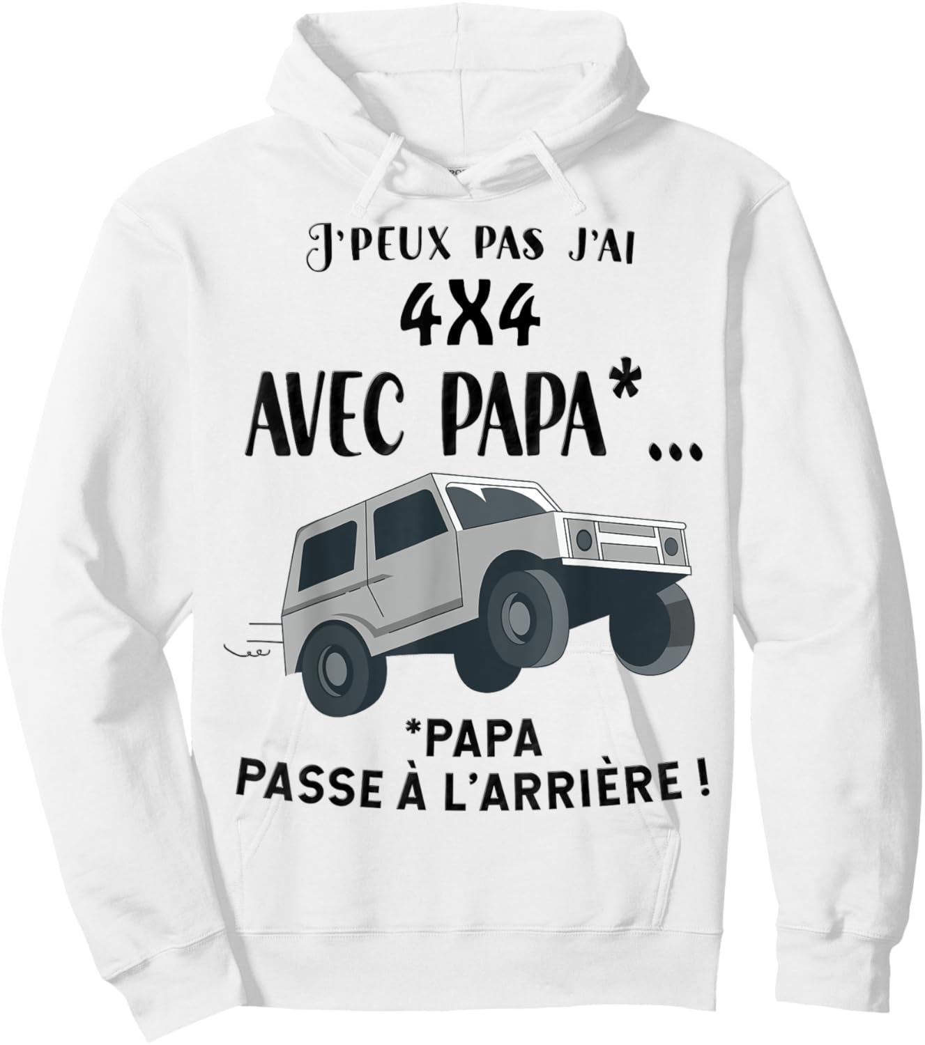Child Car 4x4 With Dad Funny Adventure Son Or Daughter , white, S Hoodie - Hoodie | White