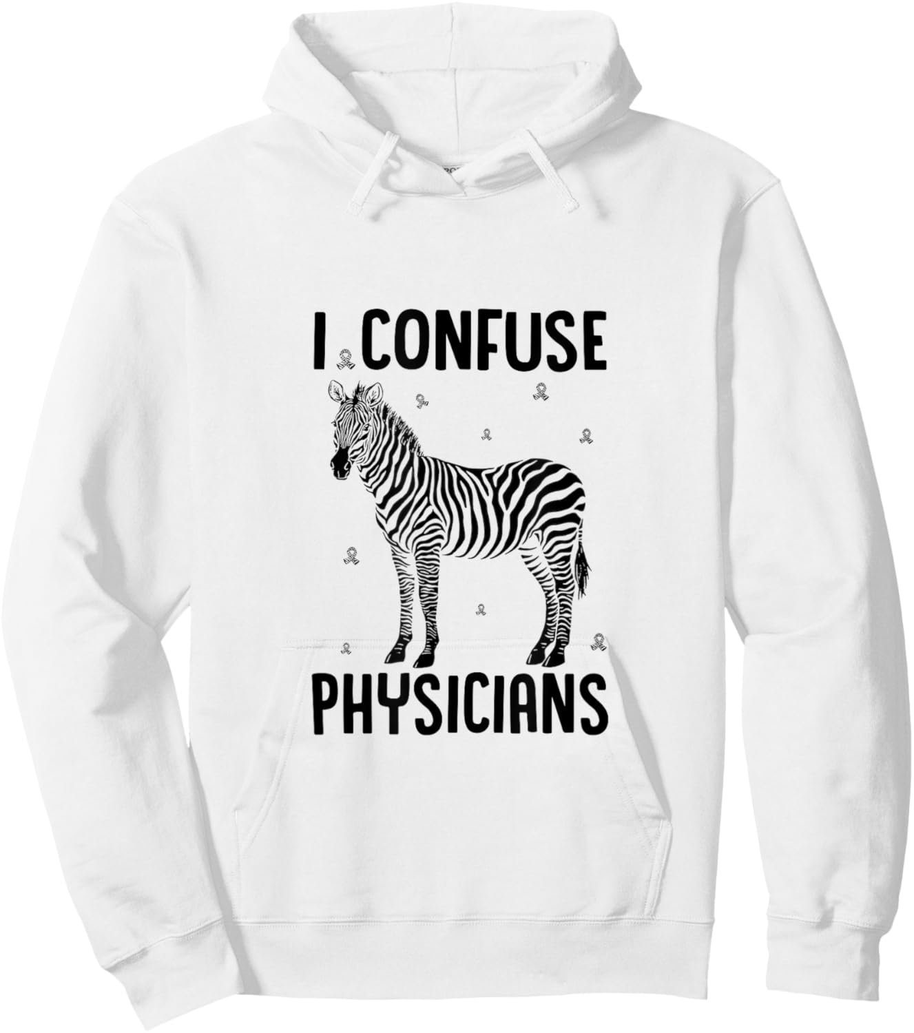 I Confuse Physicians Rare Disease Awareness Zebra Ribbon Hoodie - Hoodie | White