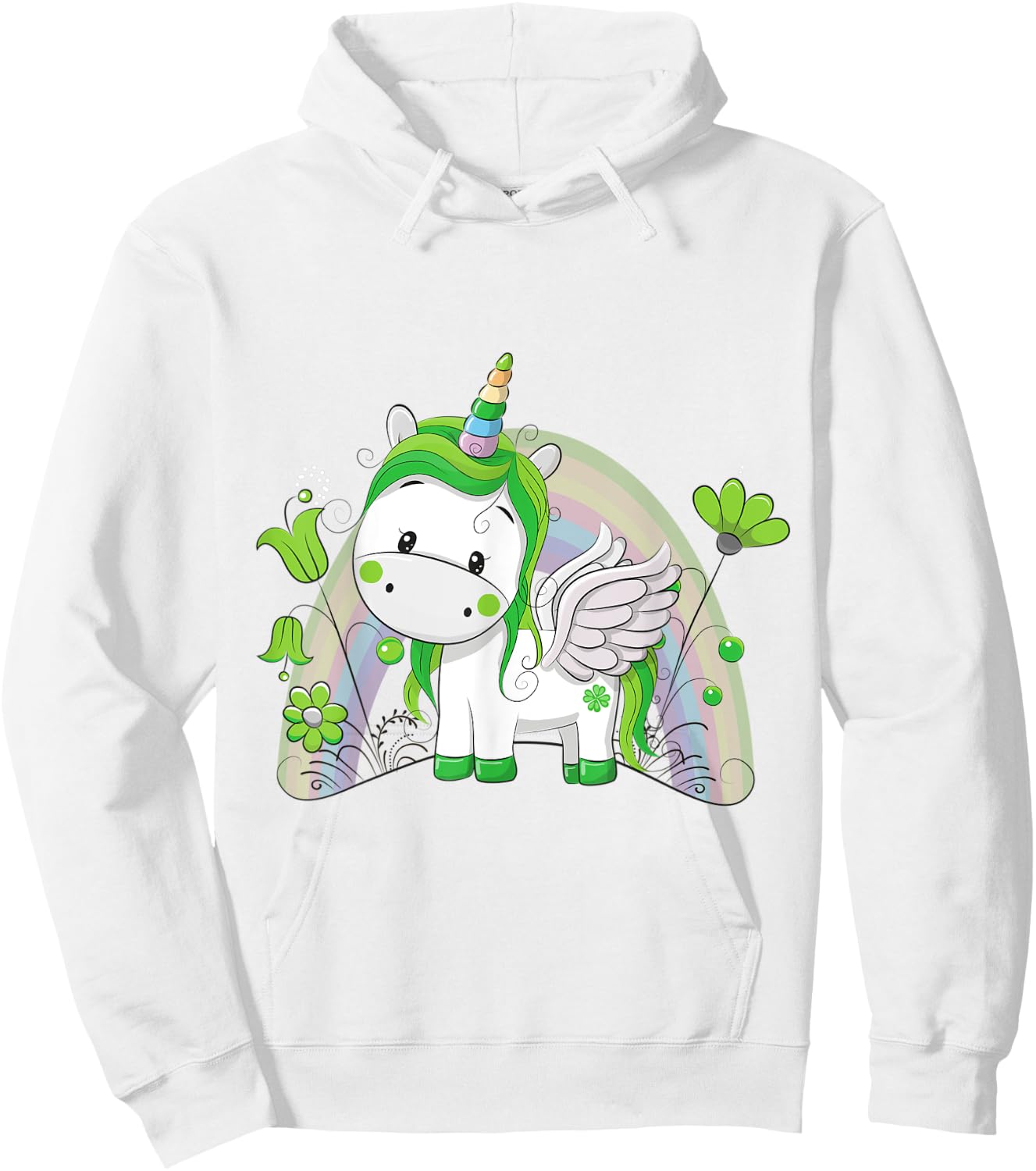 Girls St Patricks Day Hoodie - Hoodie | White