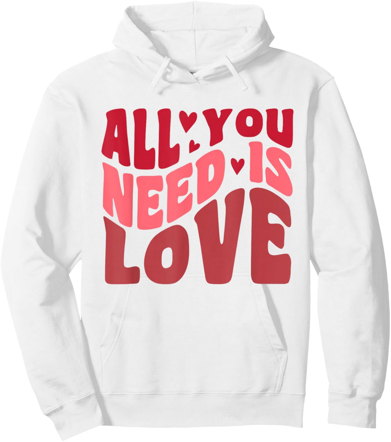All You Need is Love Retro Style Valentine's Day Hoodie - Hoodie | White