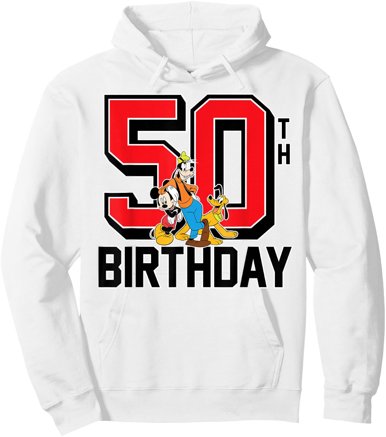 Mickey Mouse - Goofy Pluto 50th Birthday Hoodie - Hoodie | White
