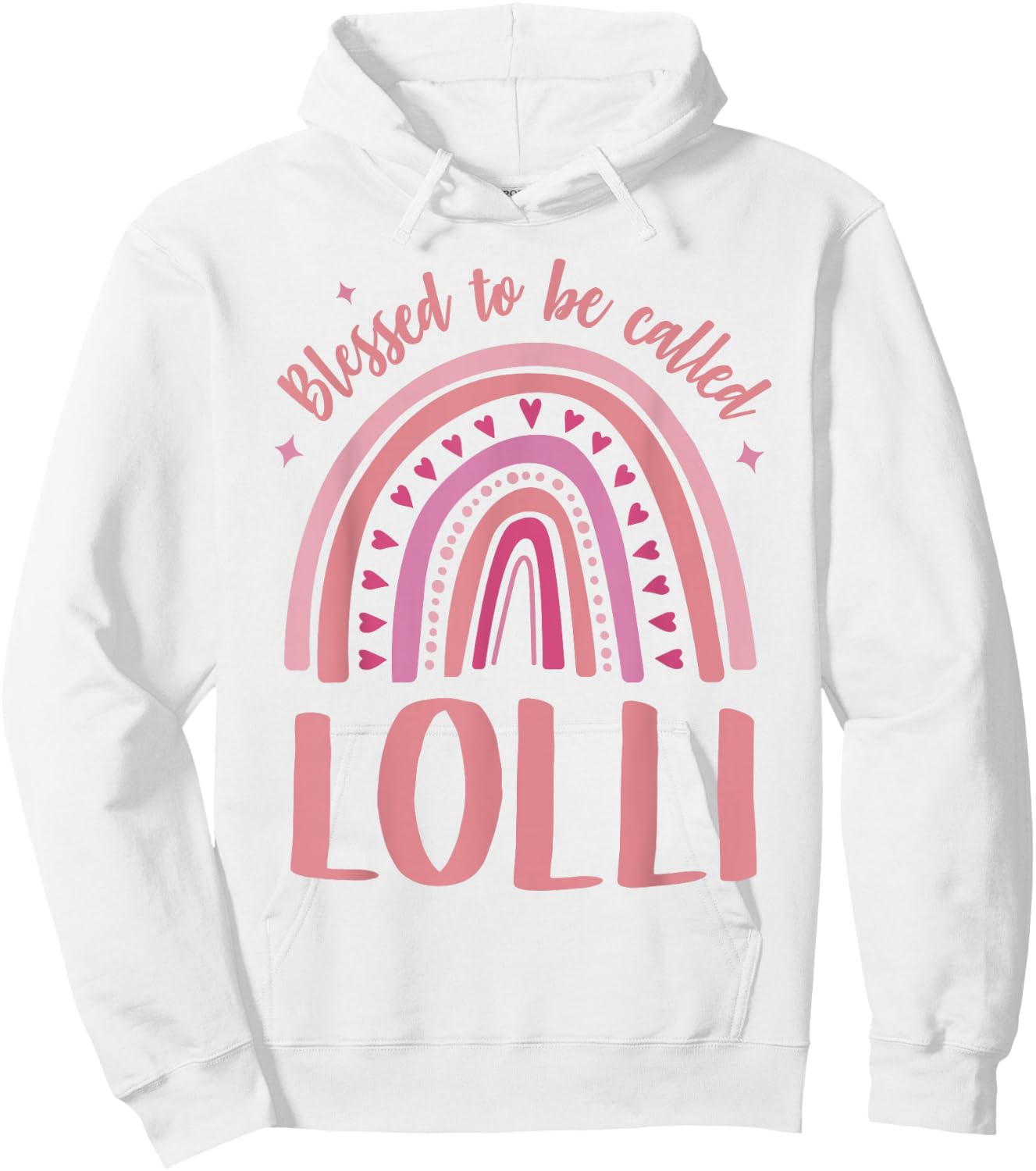 Lolli Grandma Blessed to be called Lolli Hoodie - Hoodie | White