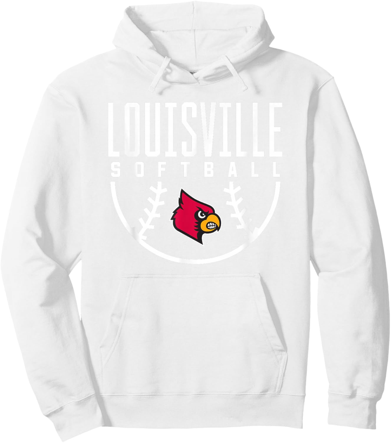 University of Louisville Cardinals Softball Arch Hoodie - Hoodie | White