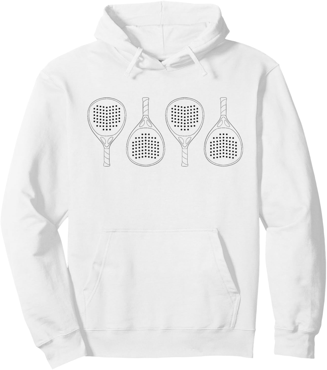 Padel Paddle Tennis Racket Ball Hoodie - Hoodie | White