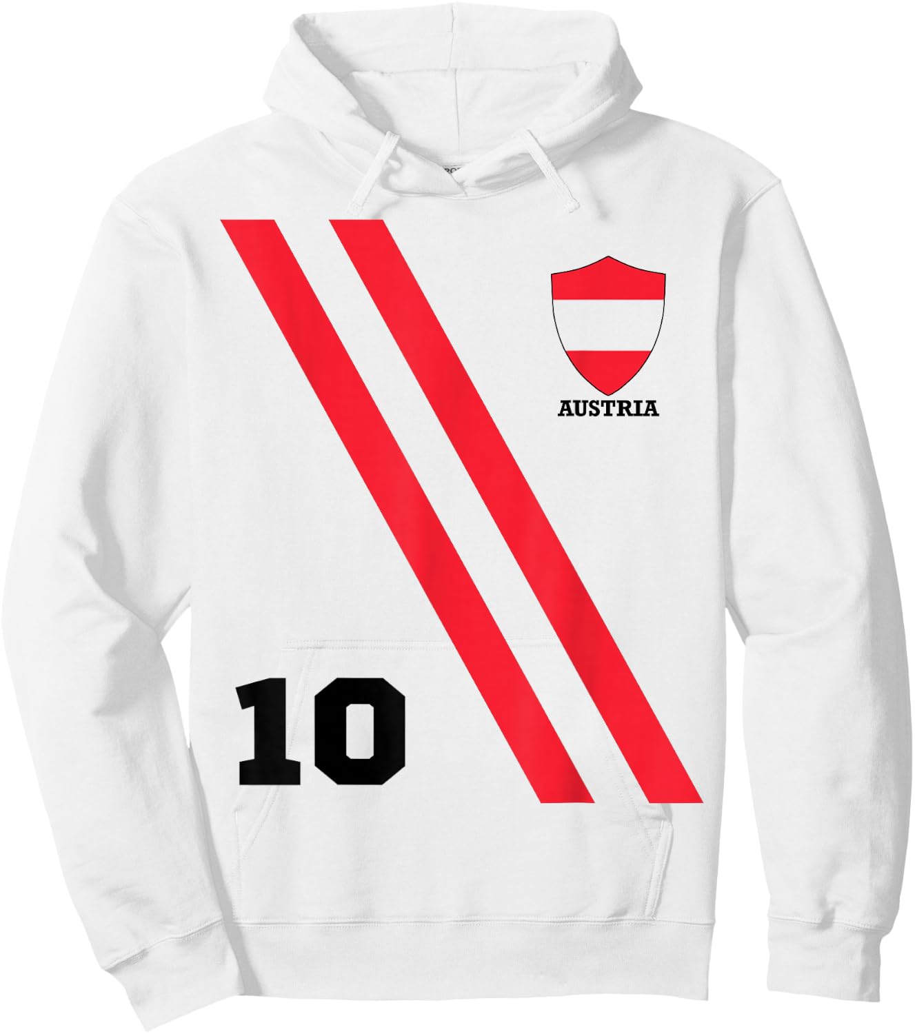 Austria Soccer Football 2020 European Tournament Fan Hoodie - Hoodie | White