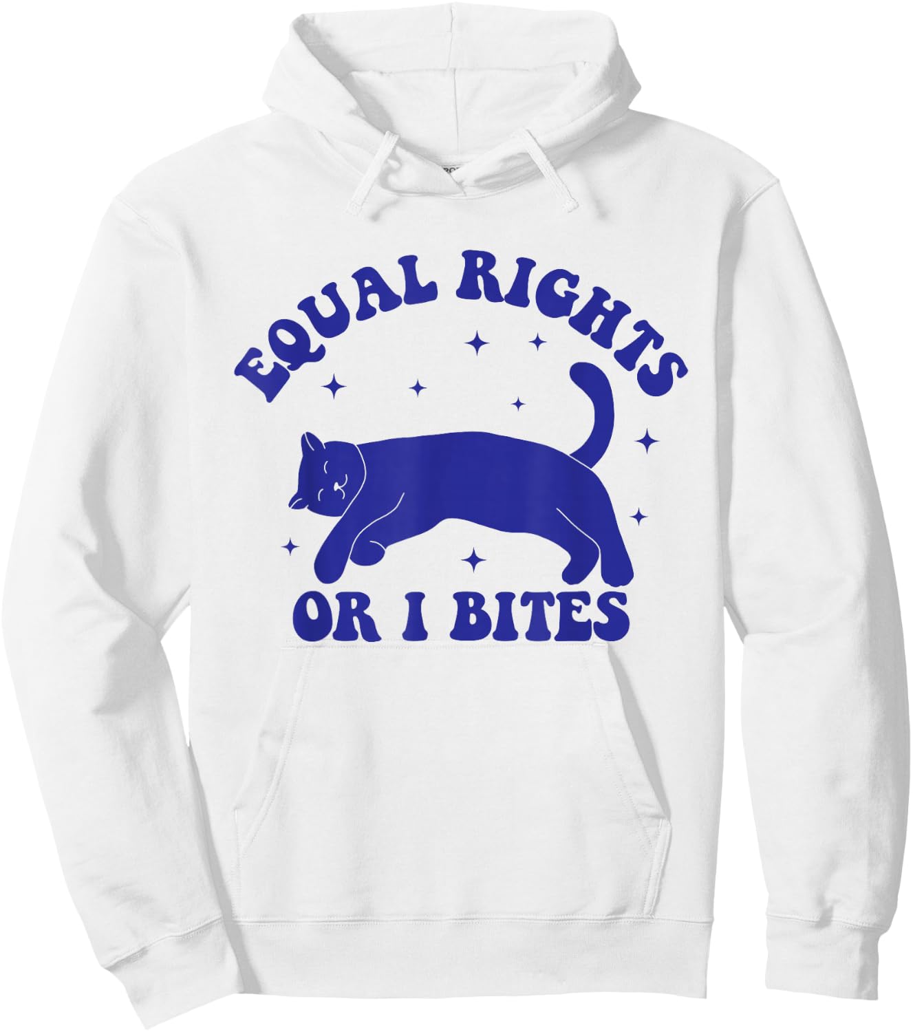 Funny Feminist Cat Equal Rights Or I Bites Cat Kitty Lover Hoodie - Hoodie | White