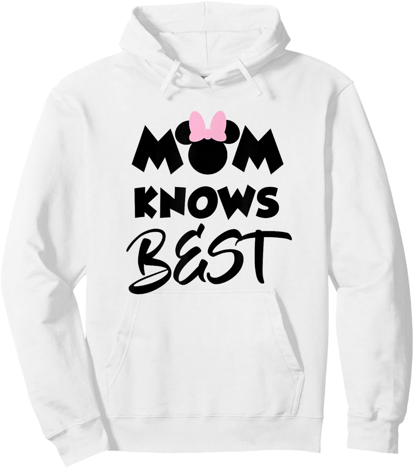 Minnie Mouse Ears Mom Knows Best Hoodie - Hoodie | White
