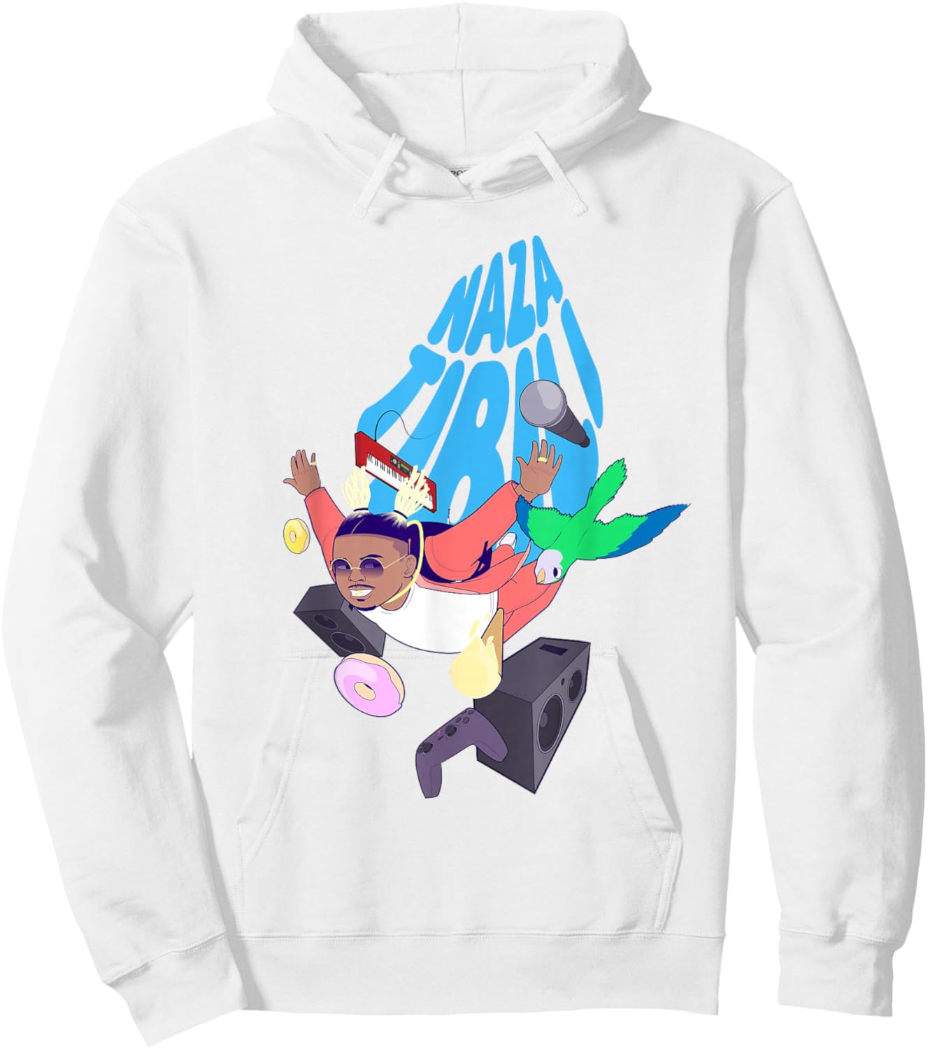 Naza Tibili , white, S Hoodie - Hoodie | White
