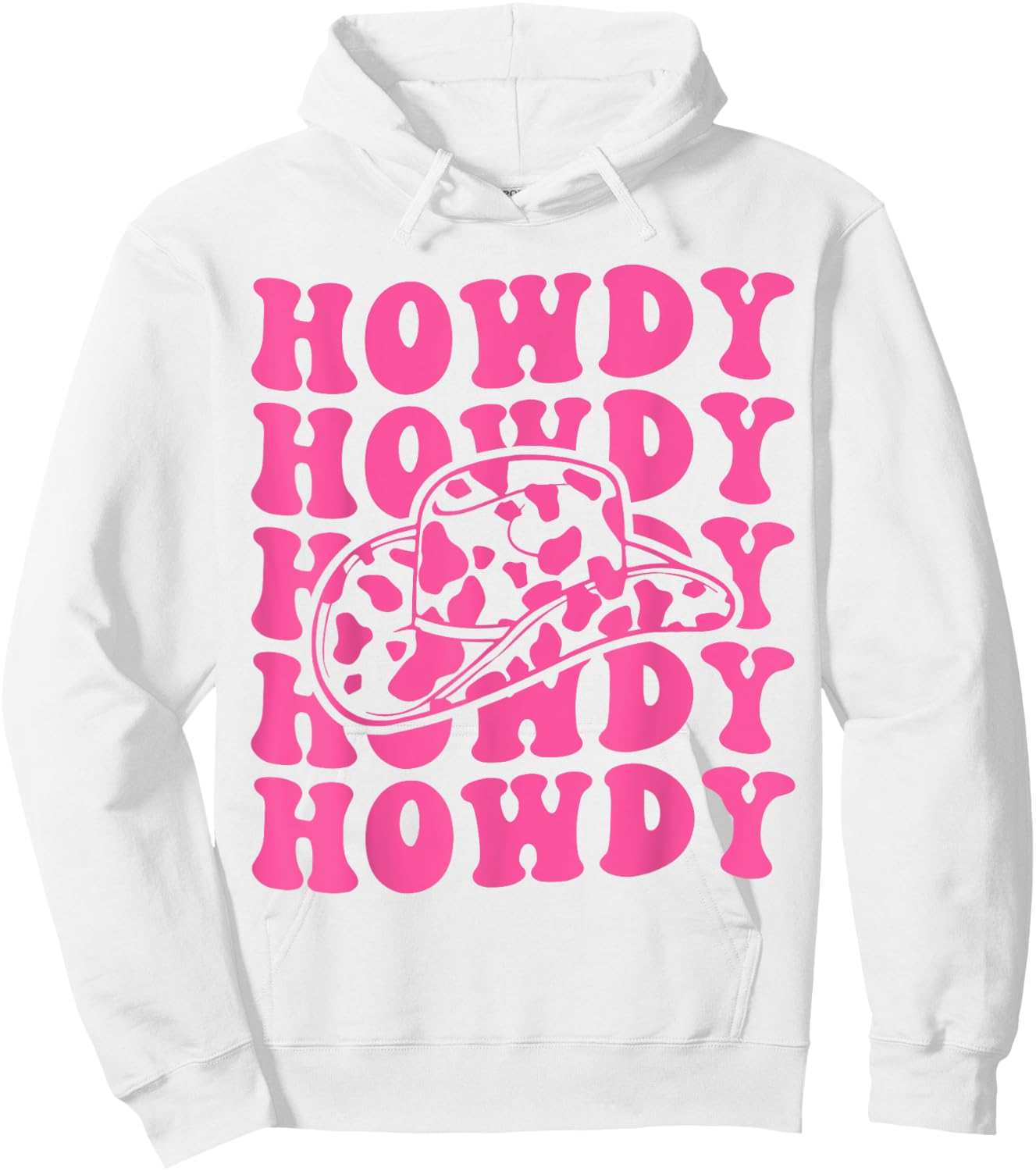 Vintage Pink Howdy Rodeo Western Country Southern Cowgirl Hoodie - Hoodie | White