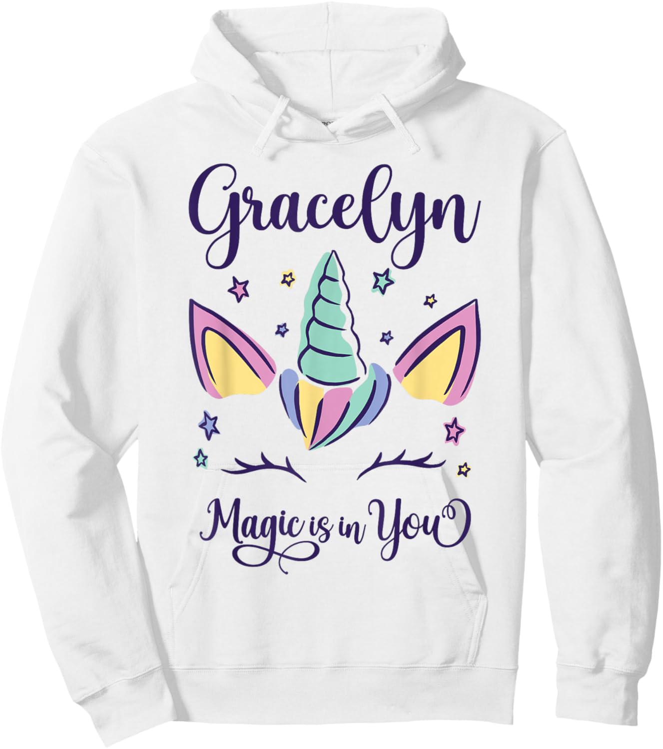 First Name Gracelyn Personalized Gracelyn Hoodie - Hoodie | White