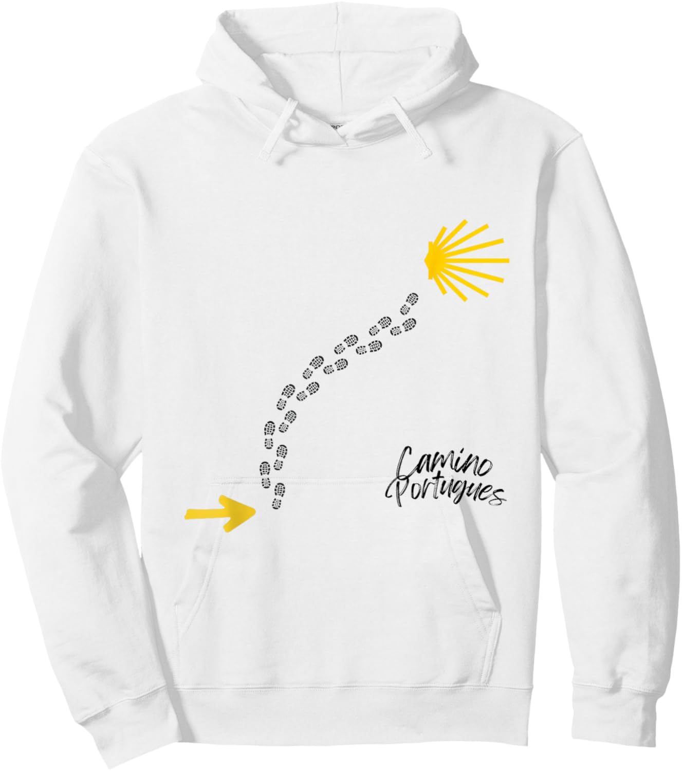 Traces of the Portuguese Way, Camino de Santiago Hoodie - Hoodie | White