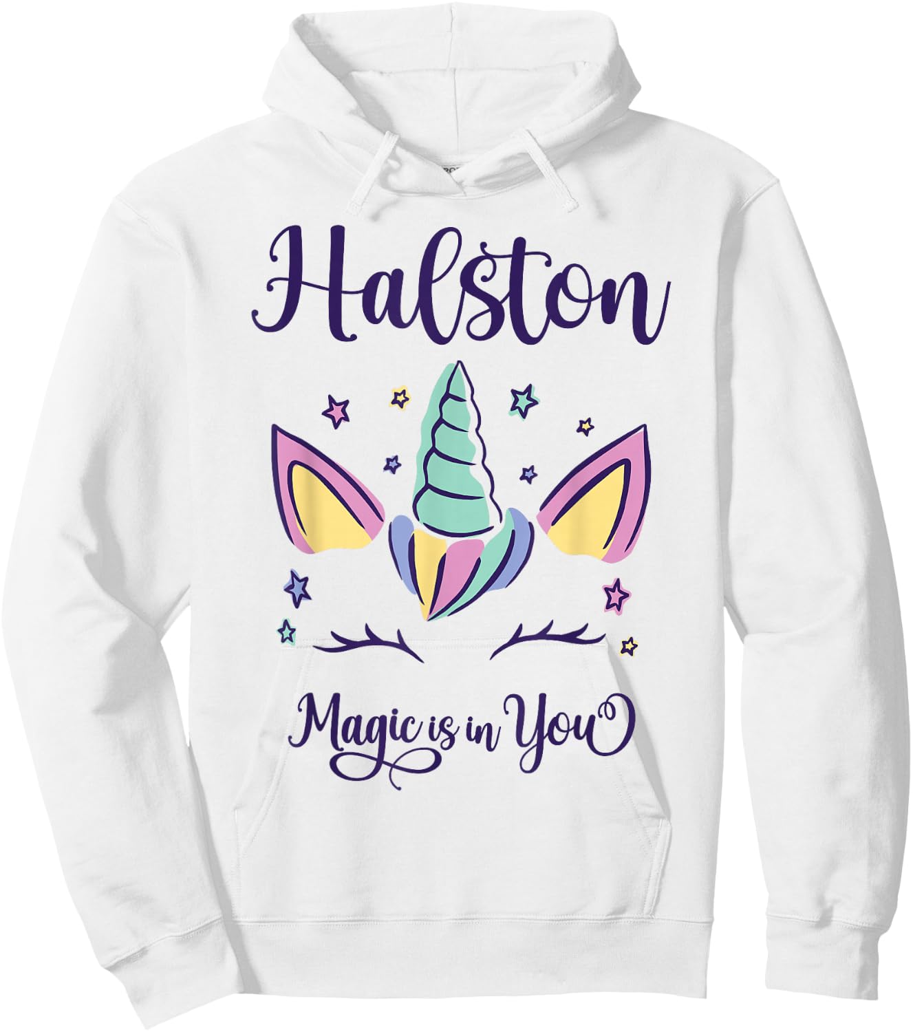 First Name Halston Personalized Halston Hoodie - Hoodie | White