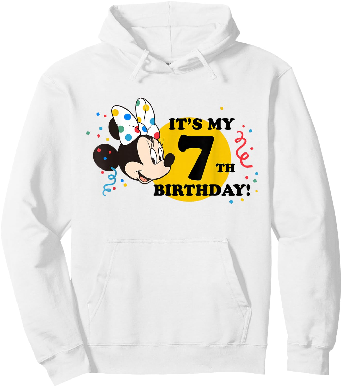 Disney Minnie Mouse 7th Birthday Hoodie - Hoodie | White