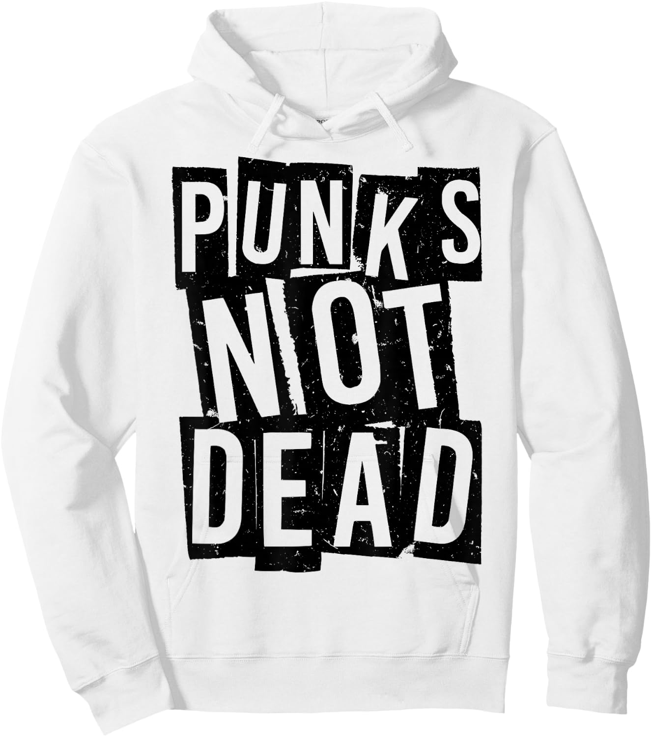 Punks Not Dead - Vintage Grunge - Punk Is Not Dead - Rock Hoodie - Hoodie | White