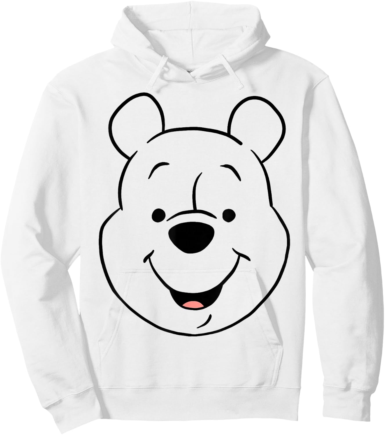 Disney Winnie The Pooh Pooh Bear Large Face Hoodie - Hoodie | White