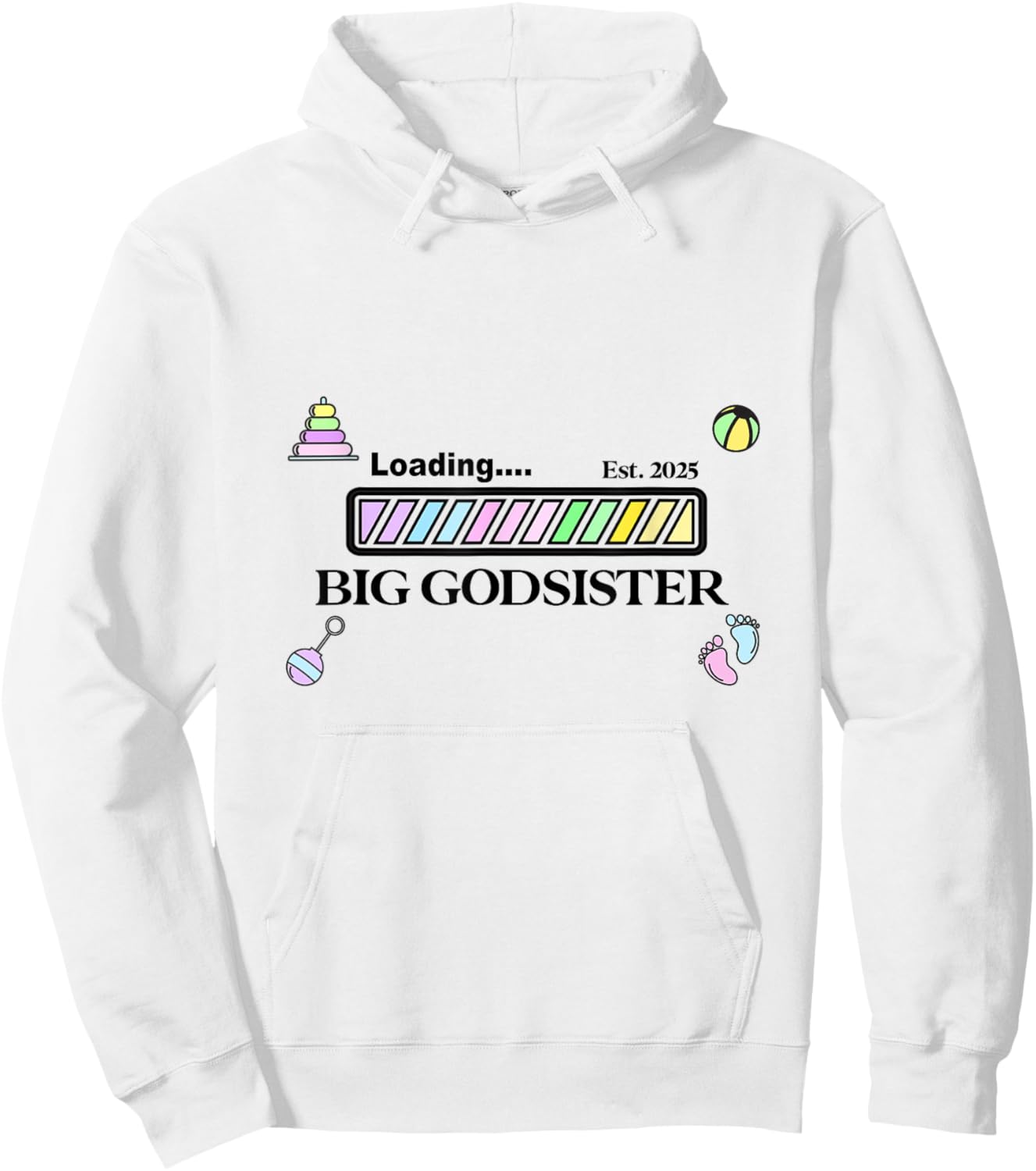 New baby Big God sister girls kids daughter teens women Hoodie - Hoodie | White