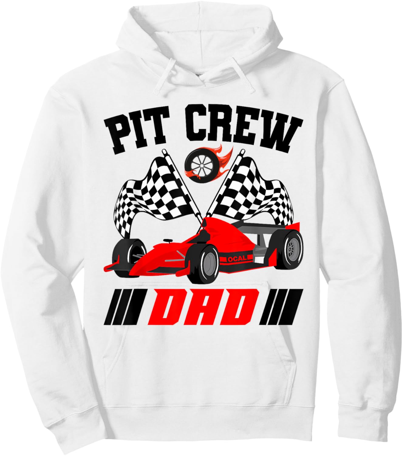 Dad Pit Crew Race Birthday Party Racing Matching Family Hoodie - Hoodie | White