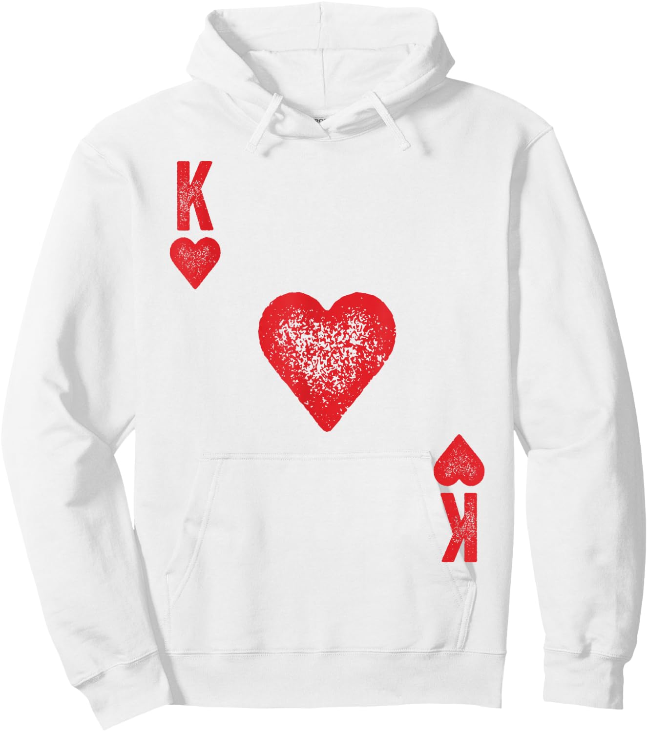 King of Hearts Shirt Adult Men Women Kids Card Costume Hoodie - Hoodie | White