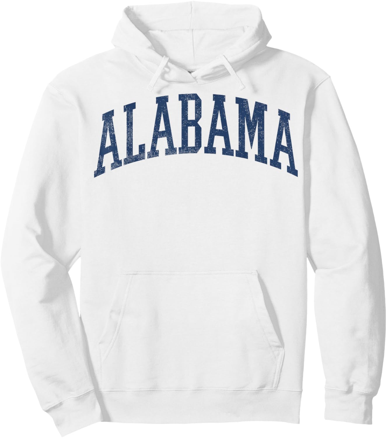 Alabama White AL State Graphic Vintage Sports Lover Hoodie - Hoodie | White