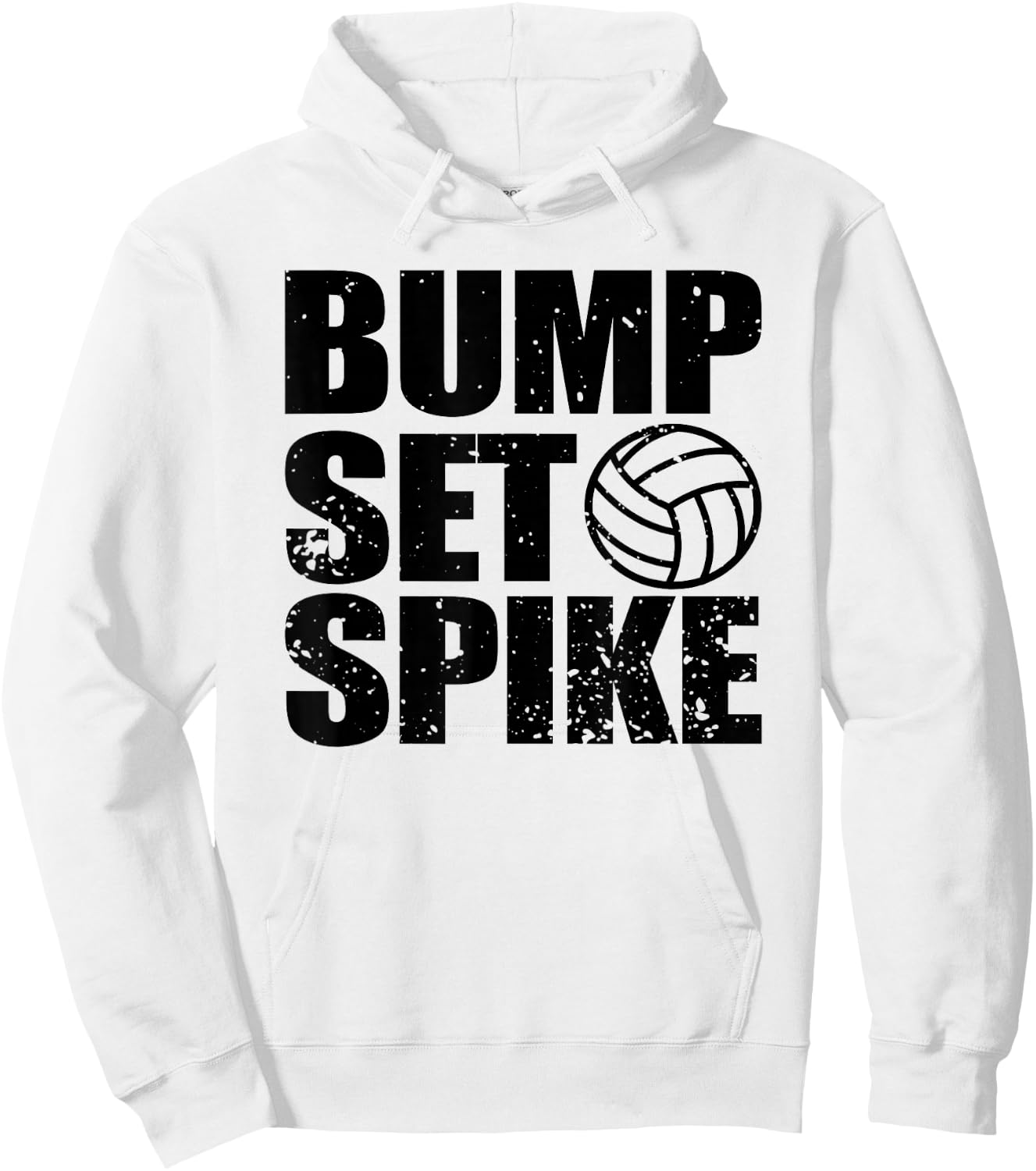 Funny Bump Set Spike Girls School Volleyball Hoodie - Hoodie | White