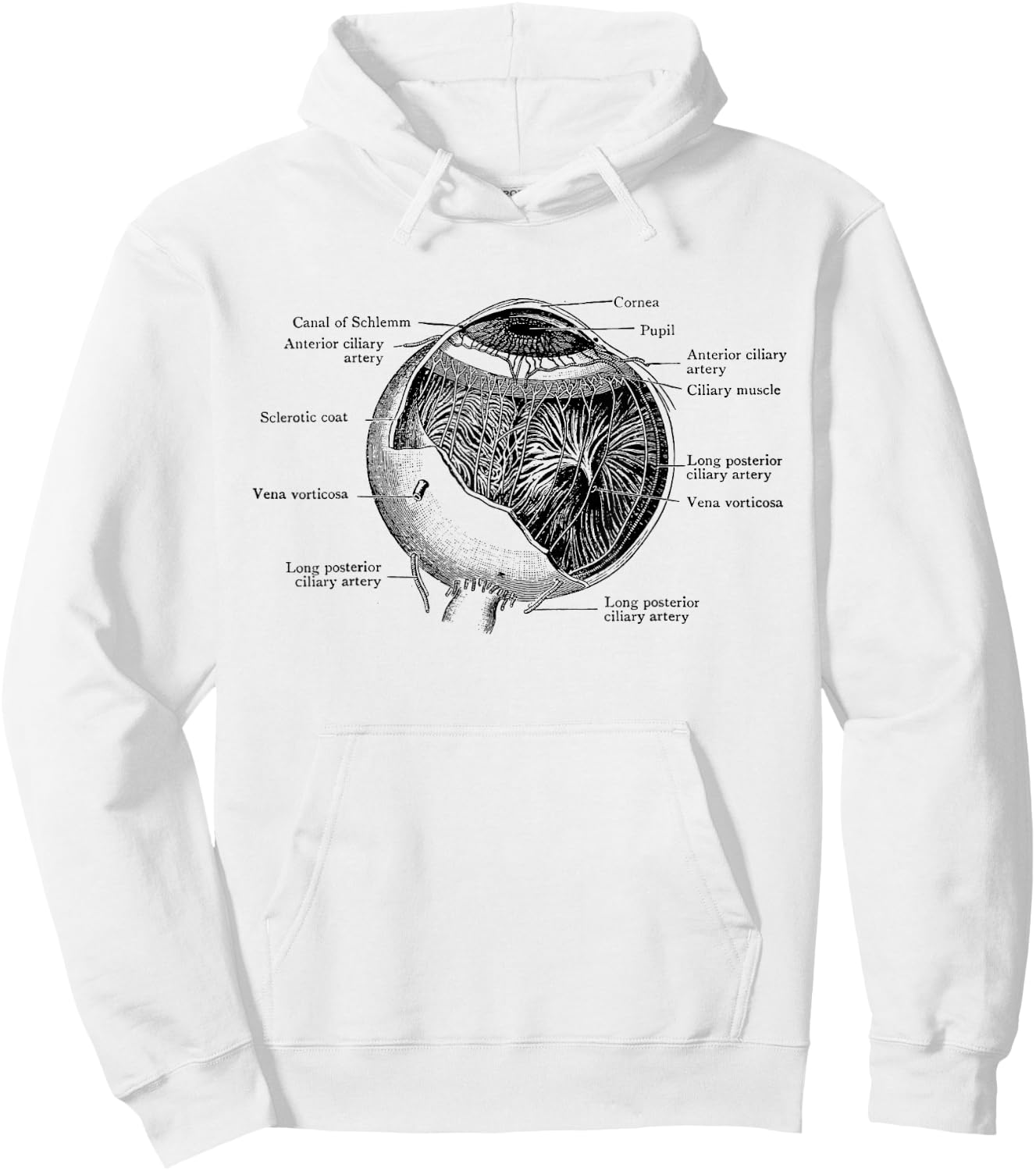 The Human Eye Eyeball Vintage Anatomy Hoodie - Hoodie | White