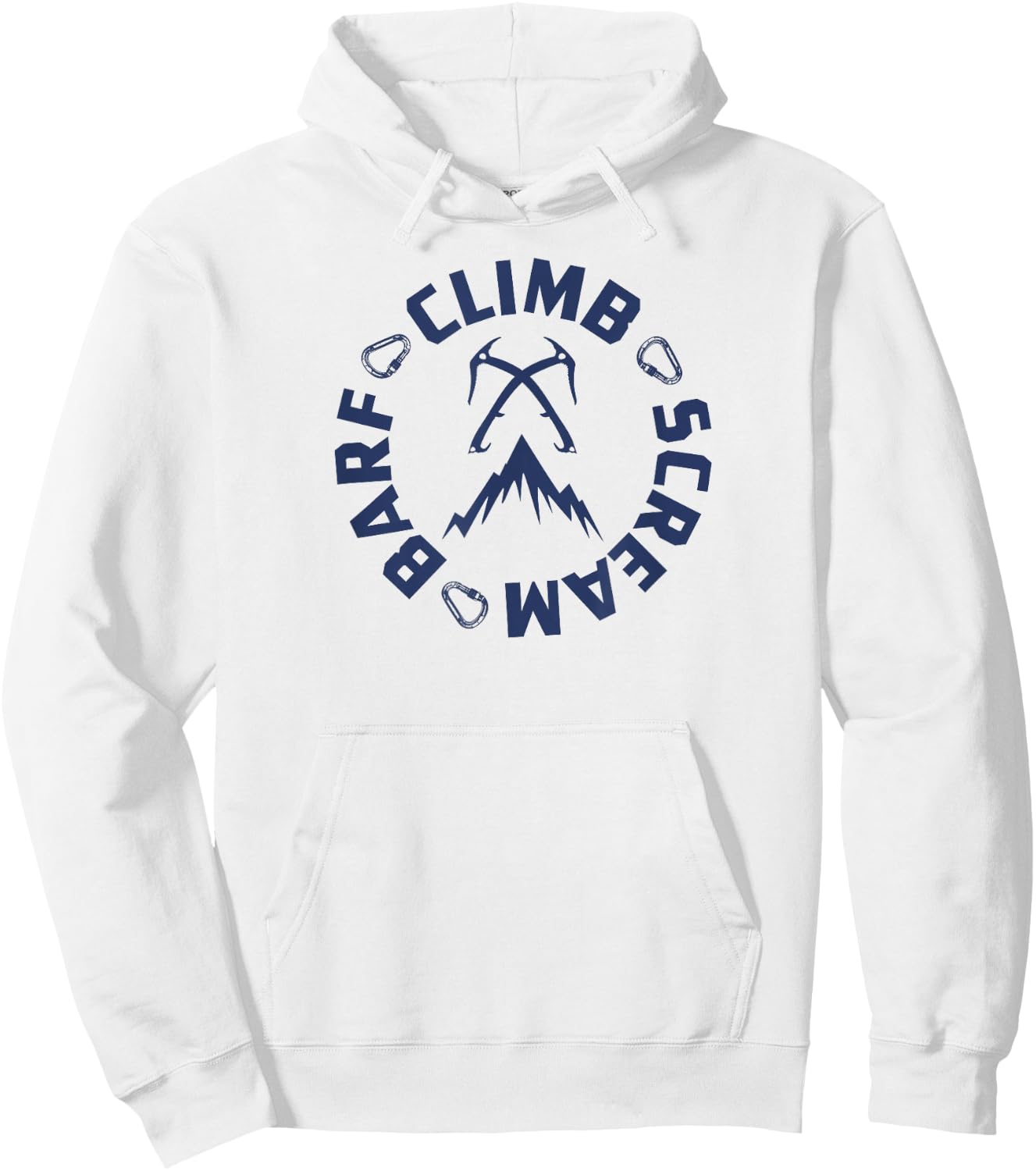 Ice Climbing Axe Hoodie - Hoodie | White