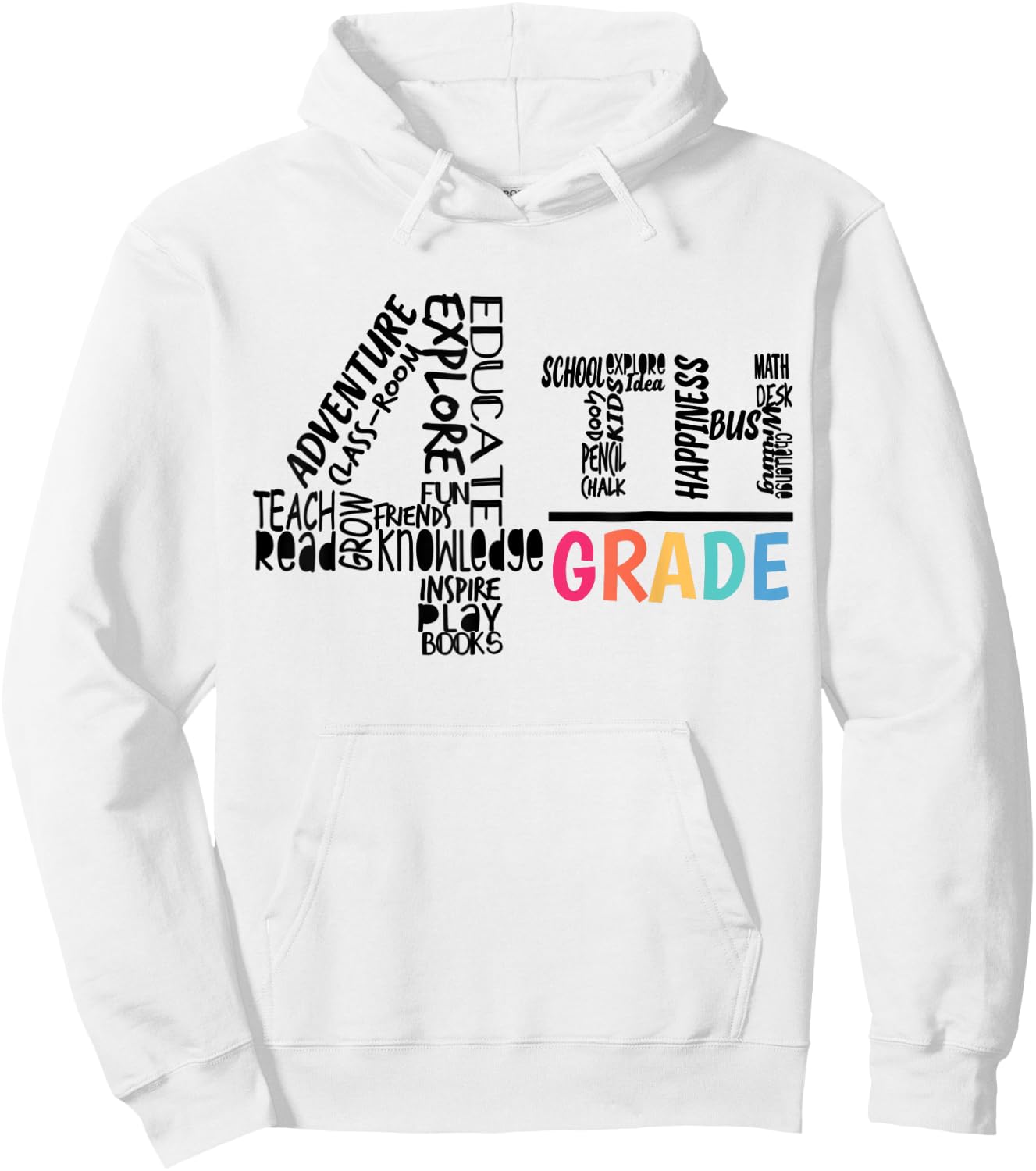 Funny 4th Grade Shirt Fourth Grade Back to School Gift Girl Hoodie - Hoodie | White