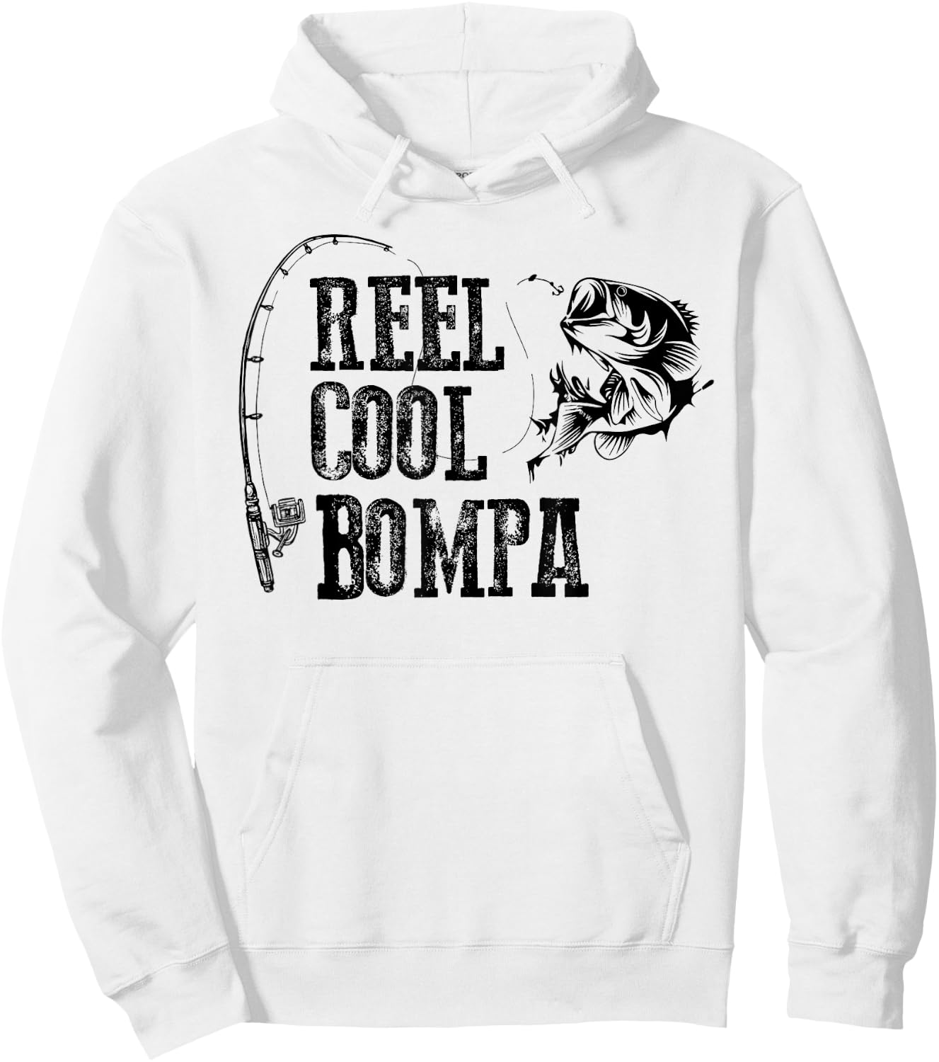 Bompa Fishing: Reel Cool Bompa Funny Gift Hoodie - Hoodie | White