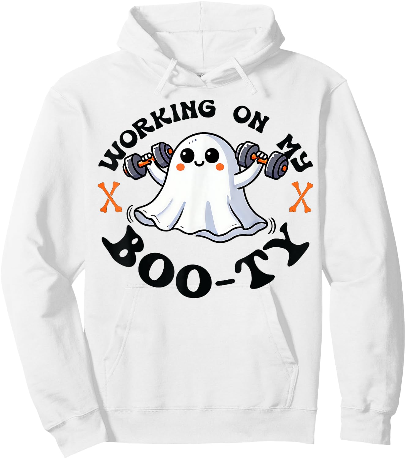 Bodybuilding Workout Gym Working On My Boo-ty Bodybuilder Hoodie - Hoodie | White