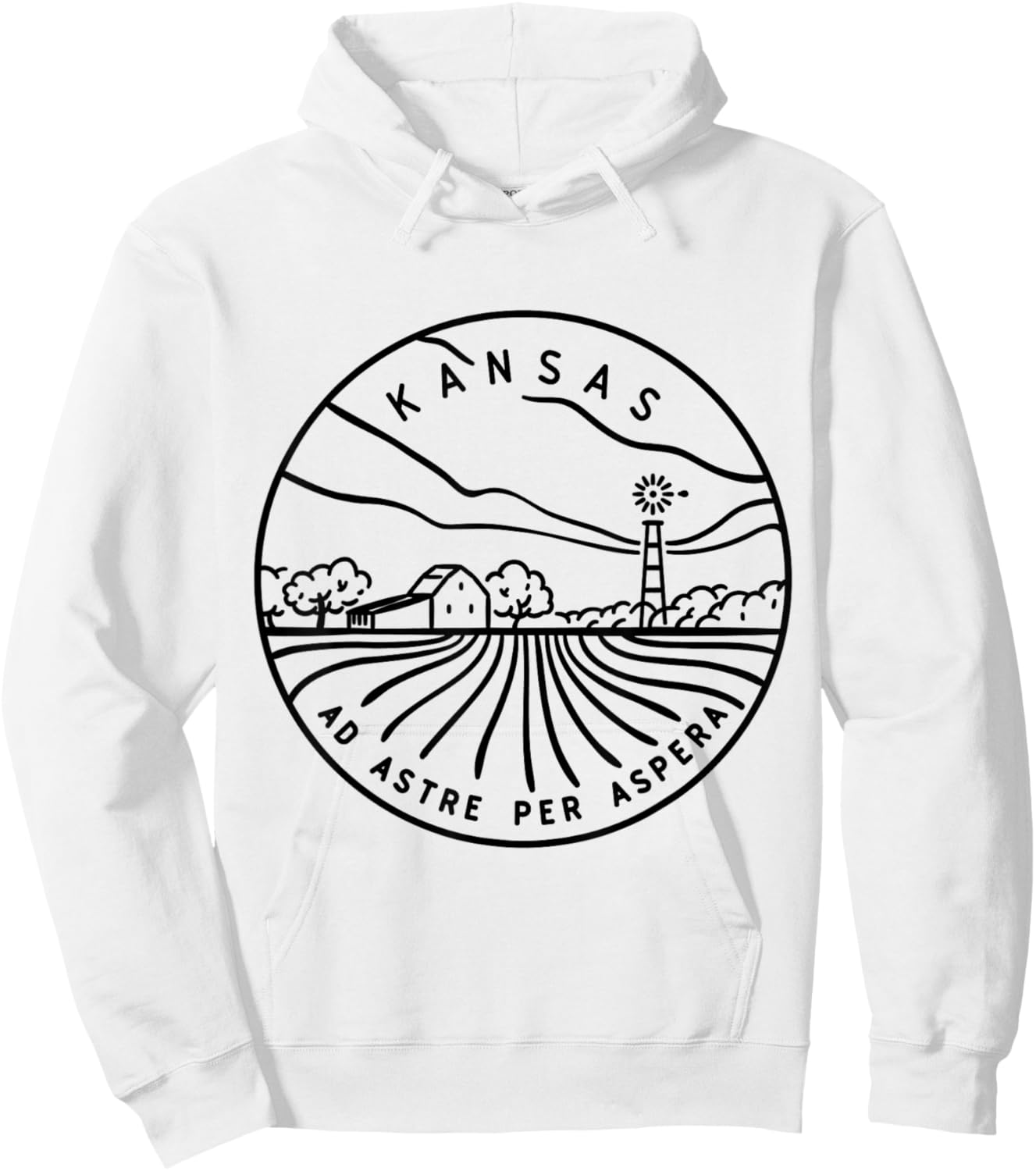 Kansas 1861 State of Kansas Hoodie - Hoodie | White