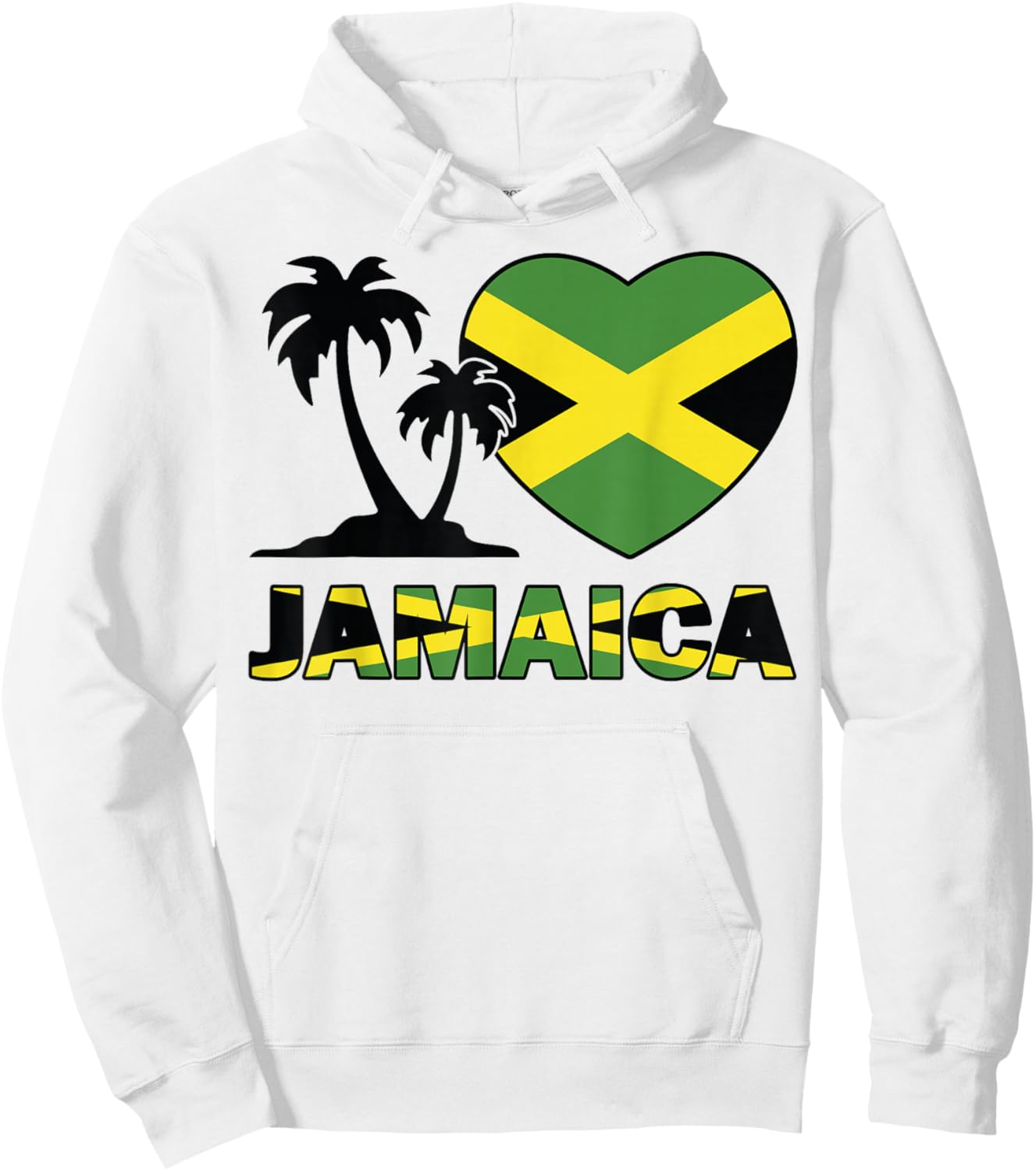 Women Jamaica-Shirt Jamaican Flag Men Kids Girl Heart I Love Hoodie - Hoodie | White