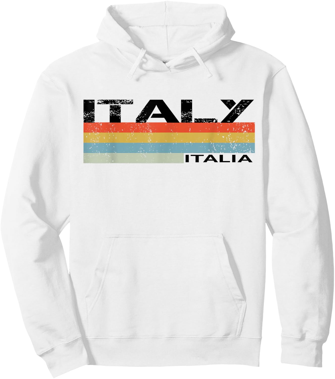 Italian Italy Italia Vintage Stripes Hoodie - Hoodie | White