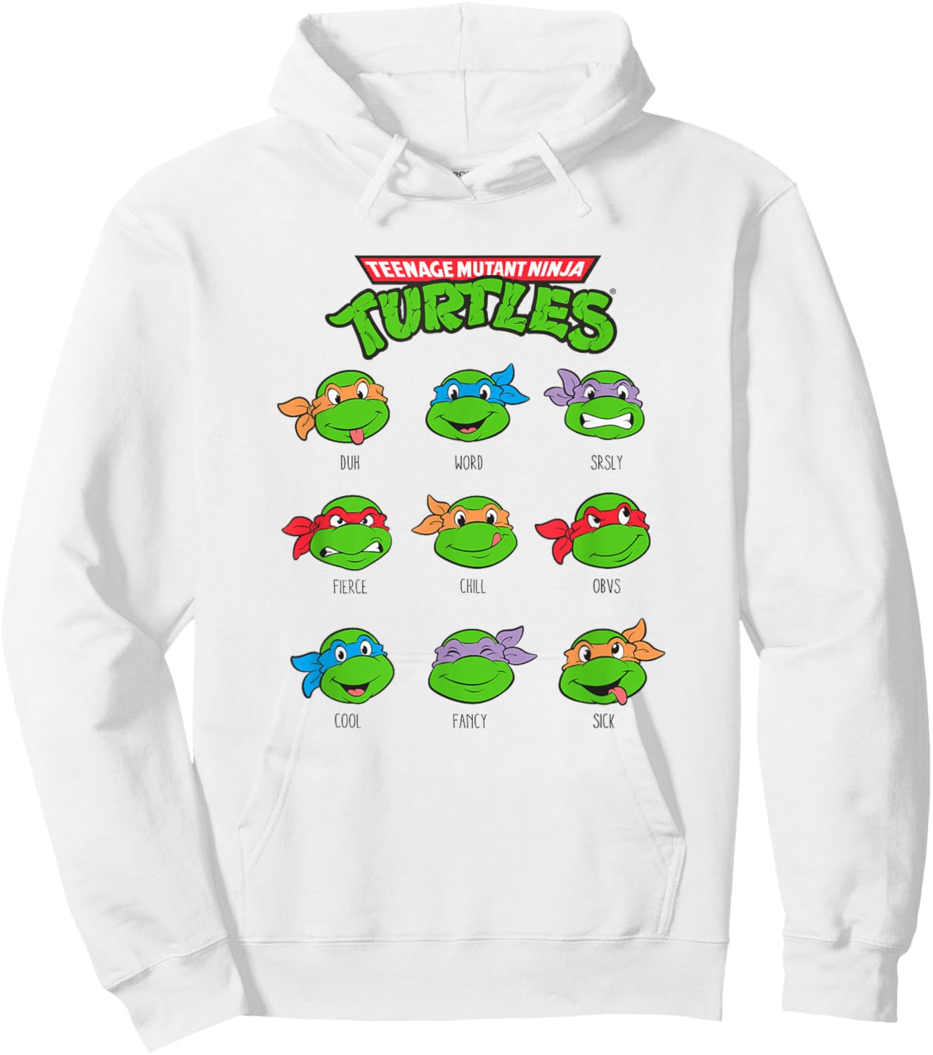 Teenage Mutant Ninja Turtles Different Emotions Many Faces Hoodie - Hoodie | White