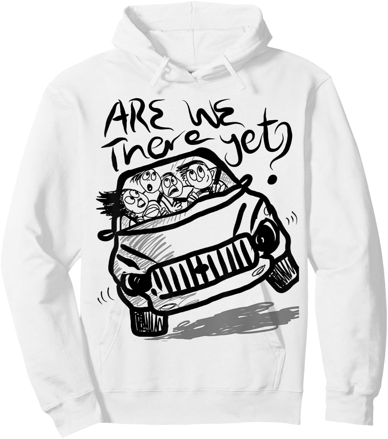 Are we there yet? funny family travel Hoodie - Hoodie | White