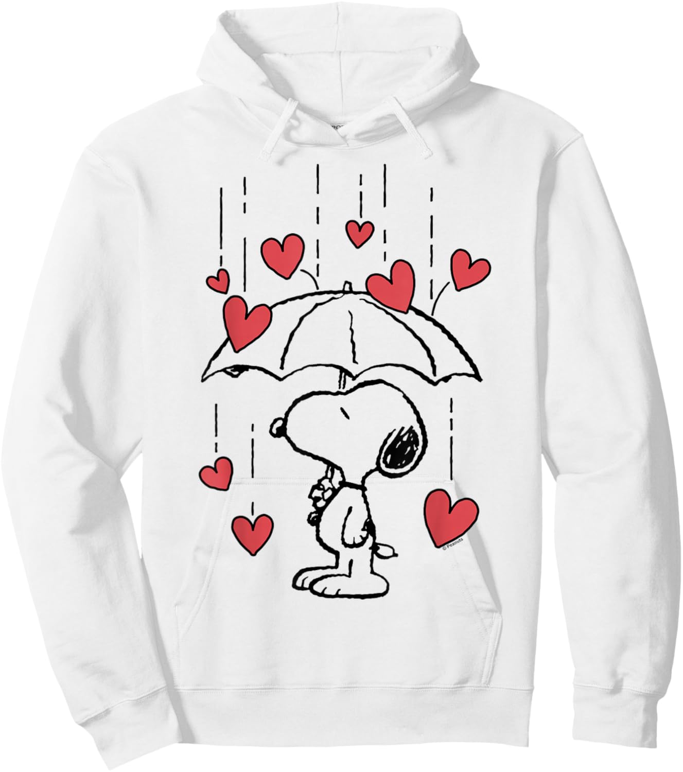 Peanuts - Snoopy Heart Rain Hoodie - Hoodie | White