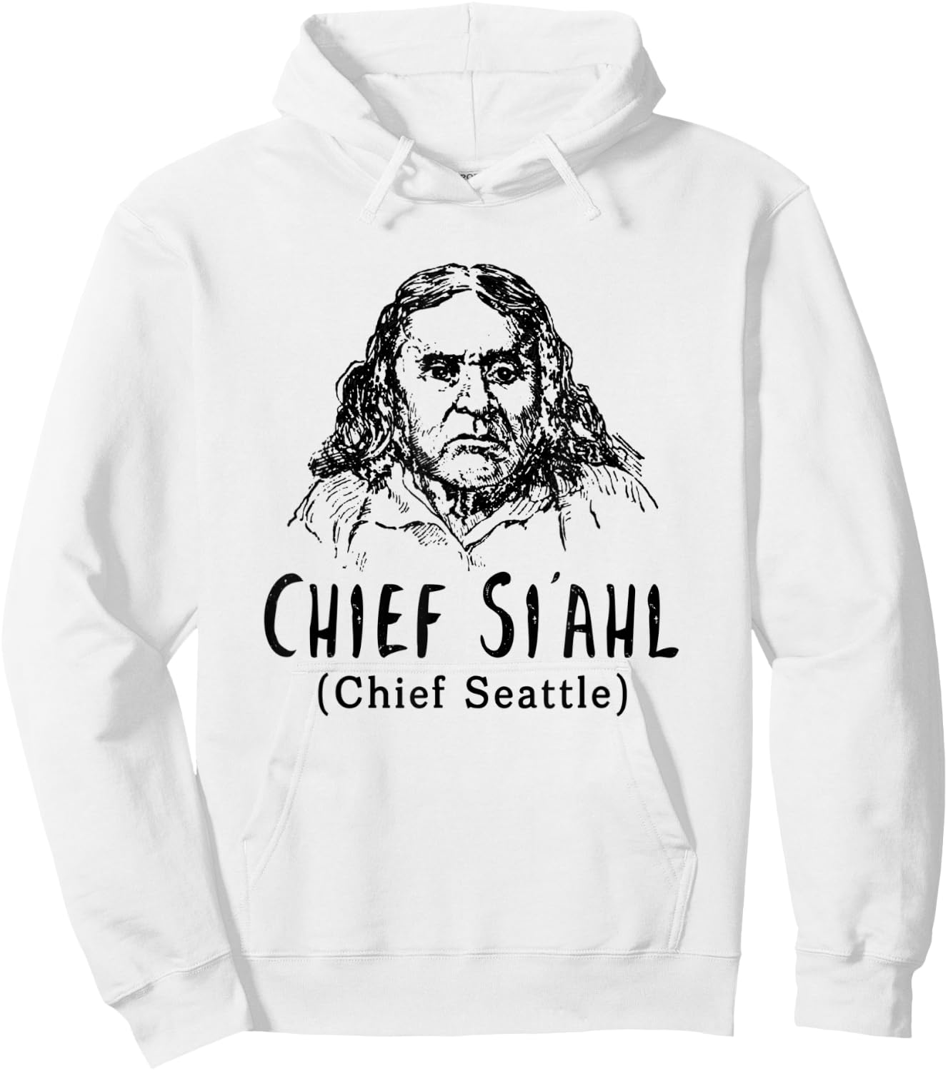 Chief Si'ahl Chief Seattle Hoodie - Hoodie | White
