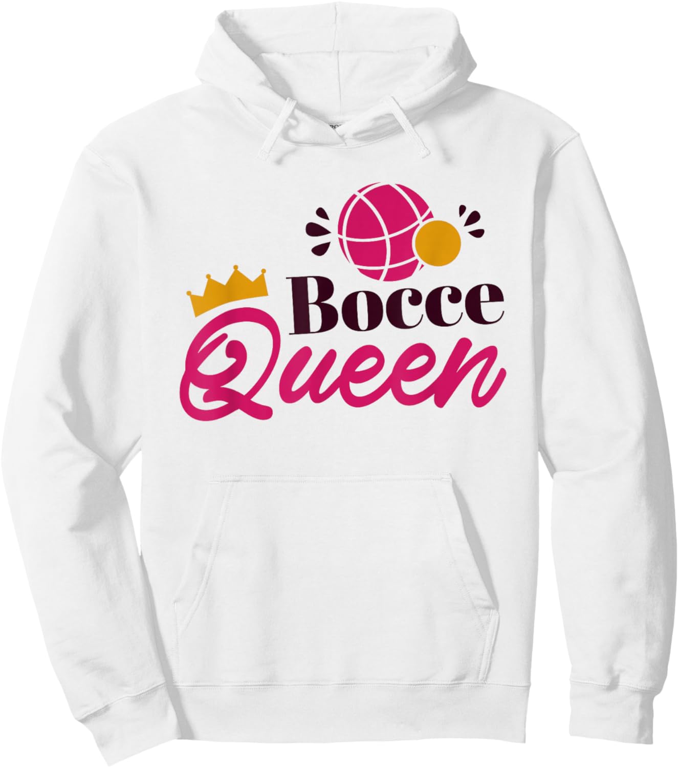 Women Bocce Ball Player, Italian Bocce Queen Hoodie - Hoodie | White