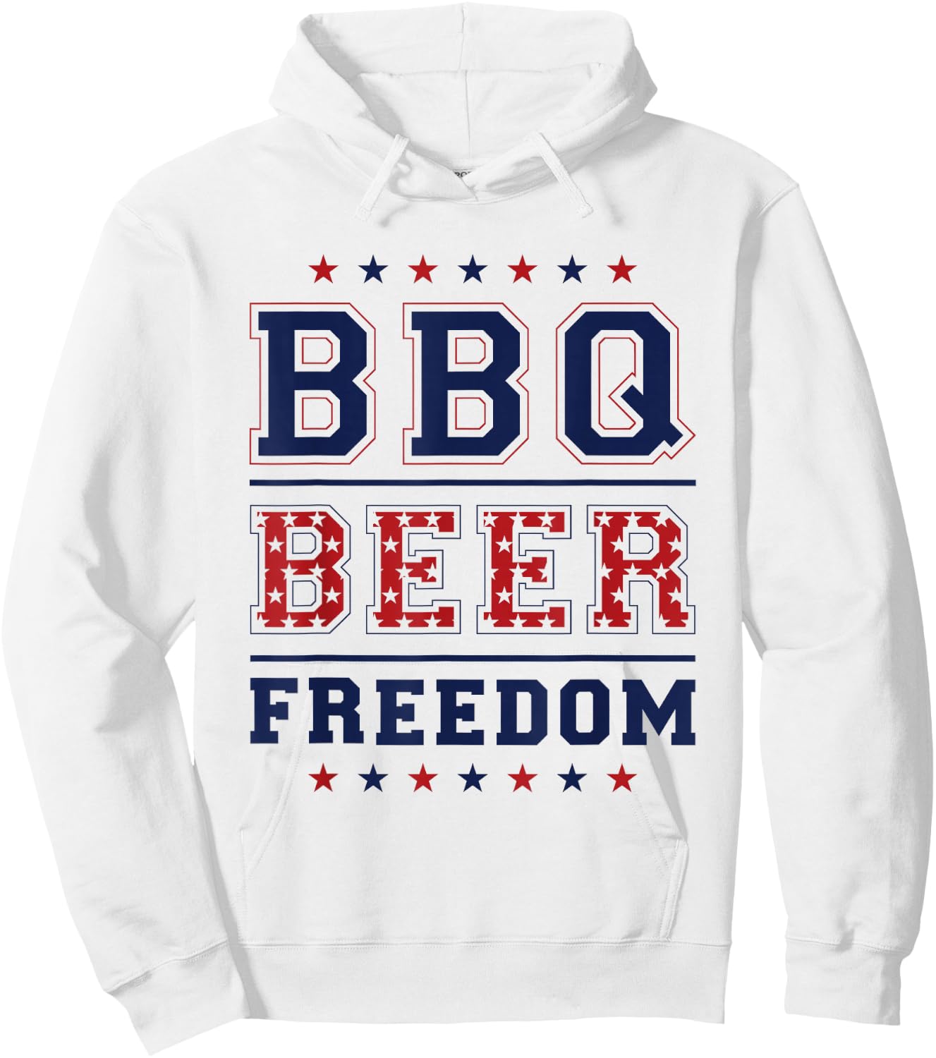 BBQ Beer Freedom Hoodie - Hoodie | White