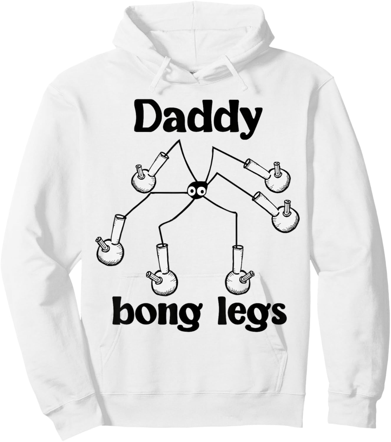 Daddy Bong Legs Funny Spider Hoodie - Hoodie | White