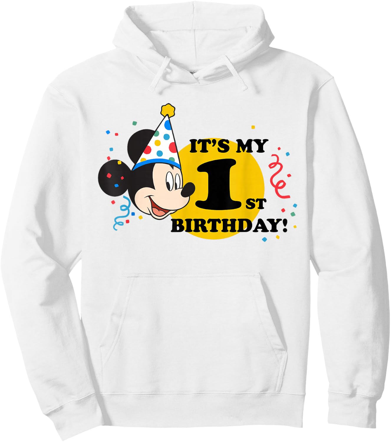 Disney Mickey Mouse 1st Birthday Hoodie - Hoodie | White