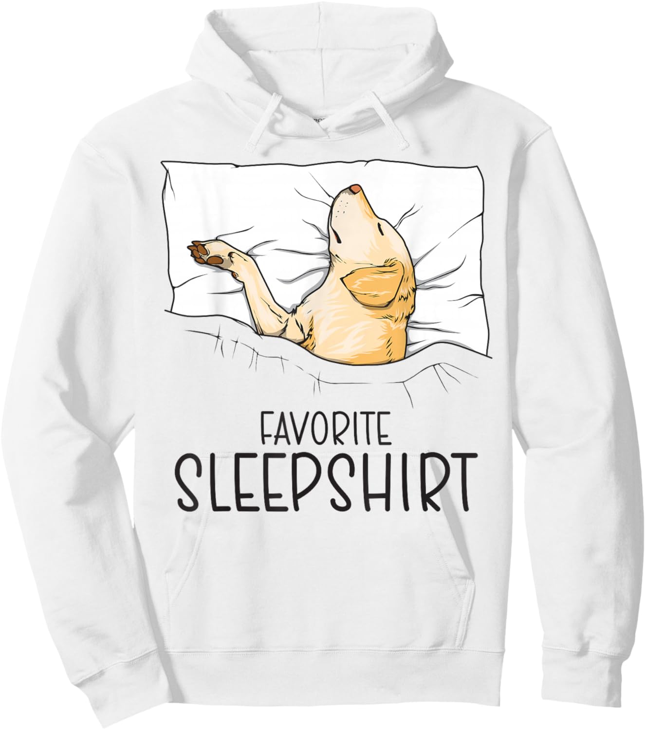 Favorite Sleepshirt, Napping Labrador Pajama Hoodie - Hoodie | White