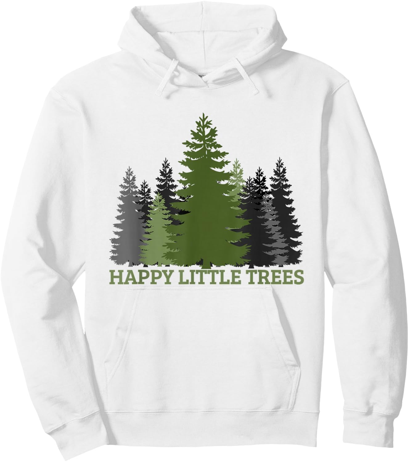 Happy Little Trees-Evergreen Forest Gift Women Teens Hoodie - Hoodie | White
