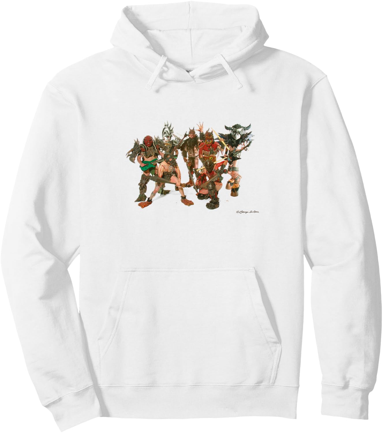 GWAR Heavy Metal Band by George DuBose Hoodie - Hoodie | White
