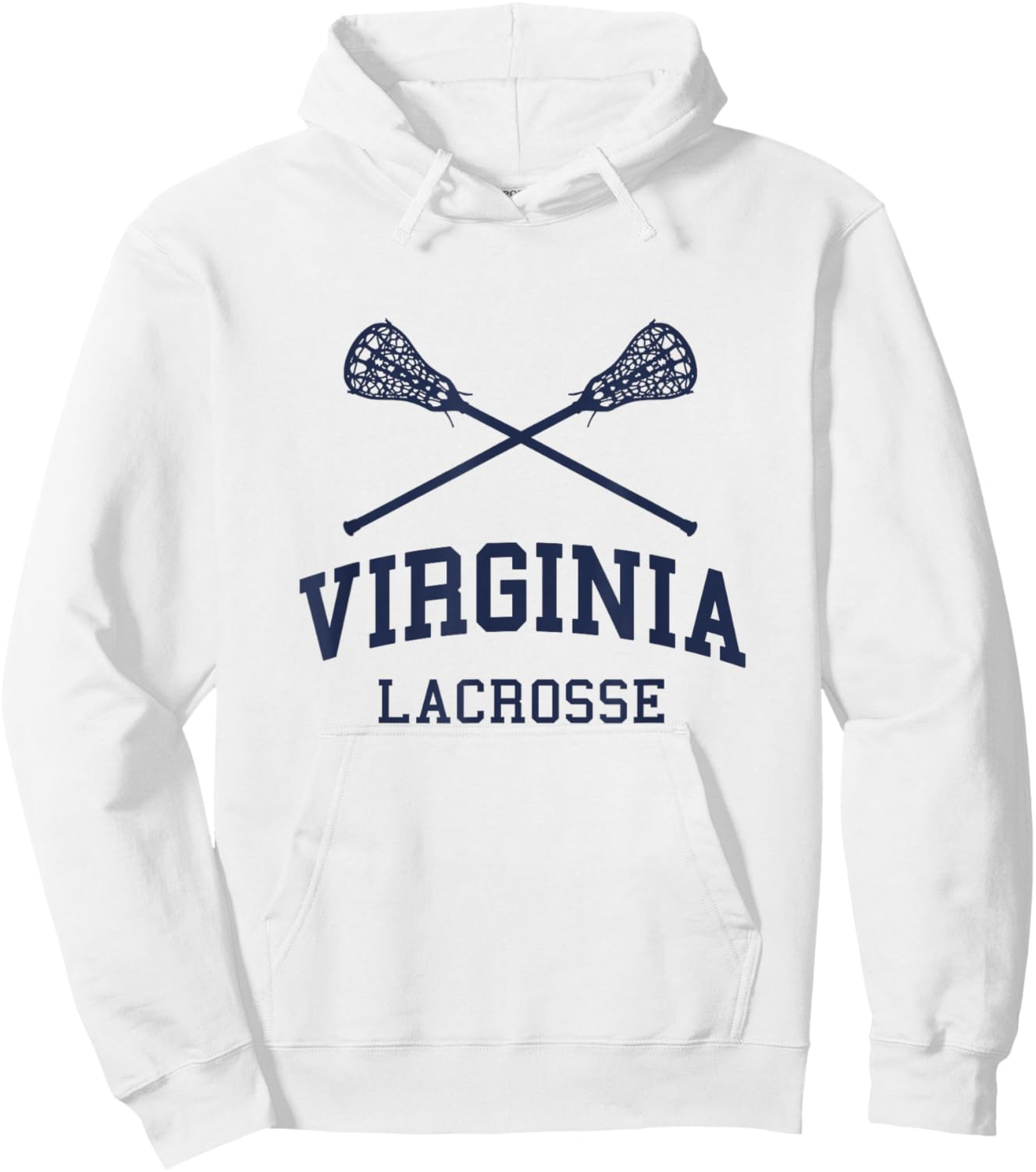 vintage virginia lacrosse Virginia Lacrosse Vintage LAX Weathered Hoodie - Hoodie | White