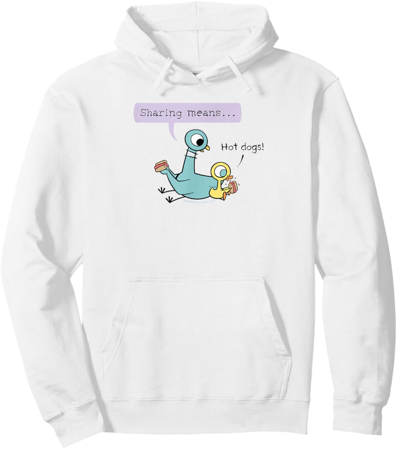 The Pigeon Sharing Means Hoodie - Hoodie | White
